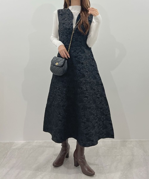 「Futier land」 ノースリーブワンピース LARGE グレー レディース_画像8