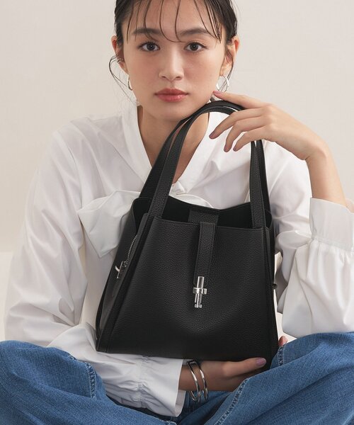 インディヴィ（INDIVI）/【合皮／ミドルサイズ】春カラーフォルムバッグ INDIVI（インディヴィ） ハンドバッグ 「合皮／ミドルサイズ」春カラー