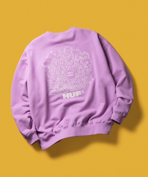 HUF（ハフ） トレーナー スウェット WHAT A JUNGLE CREW メンズ