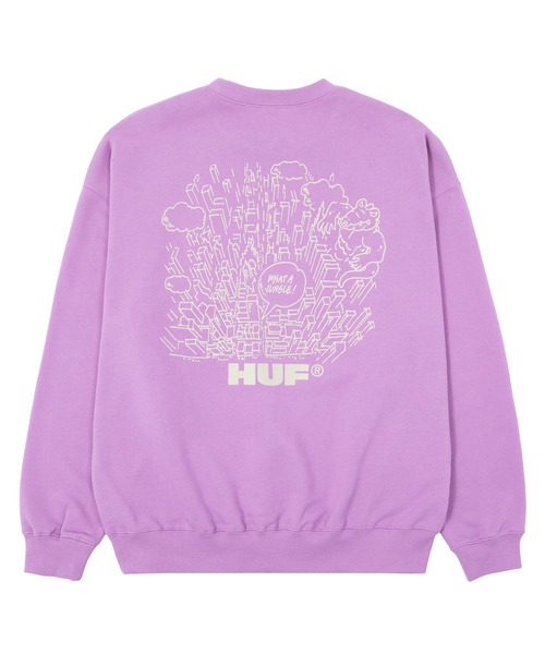 HUF（ハフ） トレーナー スウェット WHAT A JUNGLE CREW メンズ