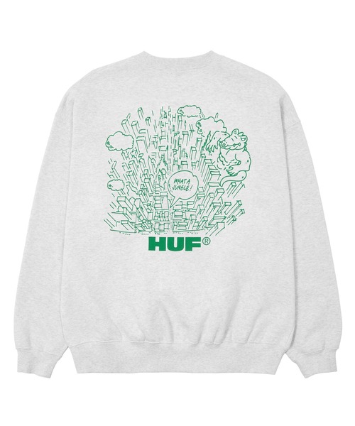 HUF（ハフ） トレーナー スウェット WHAT A JUNGLE CREW メンズ