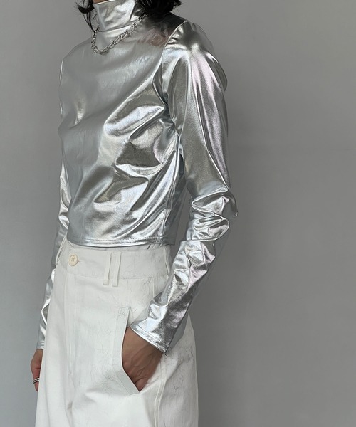 「chuclla」 長袖カットソー FREE シルバー レディース_画像9