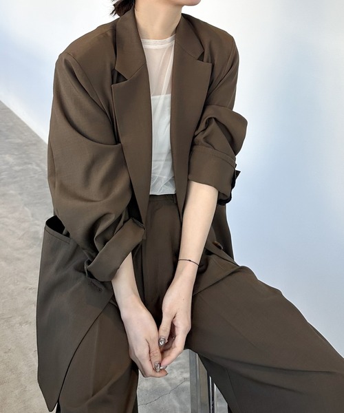 【未使用品】select MOCA by son テーラードジャケット Sサイズ select MOCA by son」 テーラードジャケット SMALL ブラウン