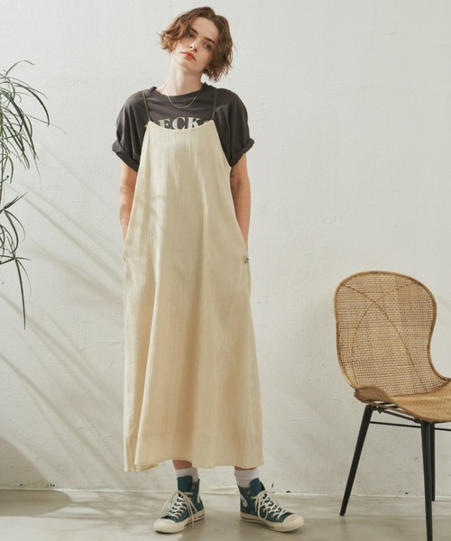 「Unitage」 キャミソールワンピース FREE ブラック レディース_画像3