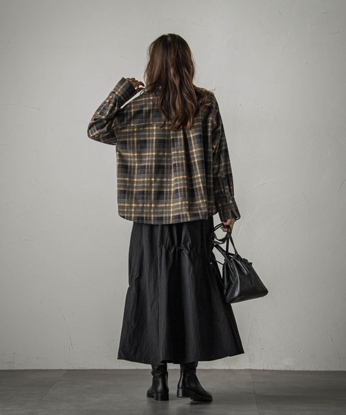 「socolla」 フレアスカート M カーキ レディース_画像5