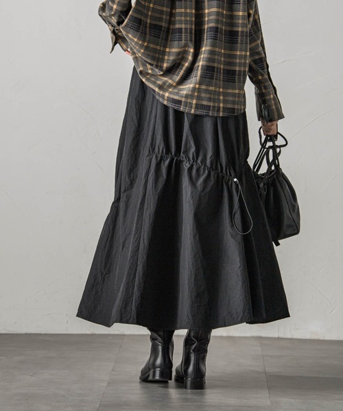 「socolla」 フレアスカート M カーキ レディース_画像7