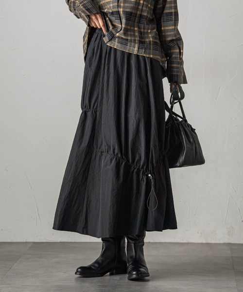 「socolla」 フレアスカート M カーキ レディース_画像8