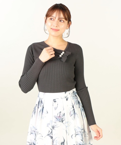 「LAISSE PASSE」 長袖ニット MEDIUM ベージュ レディース_画像4