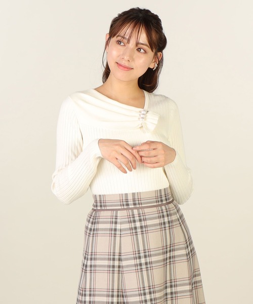 「LAISSE PASSE」 長袖ニット MEDIUM ベージュ レディース_画像5