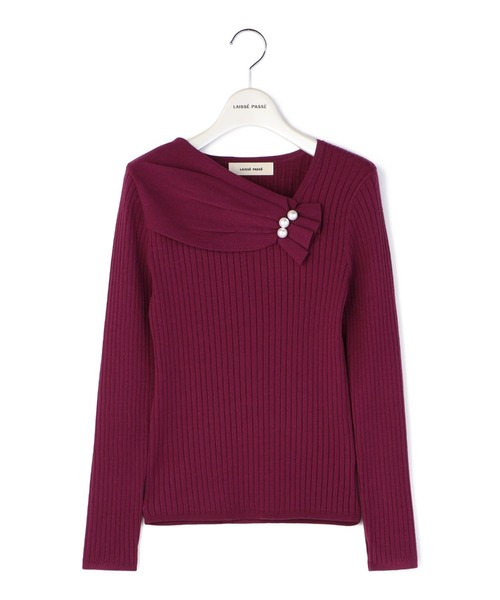 「LAISSE PASSE」 長袖ニット MEDIUM ベージュ レディース_画像6