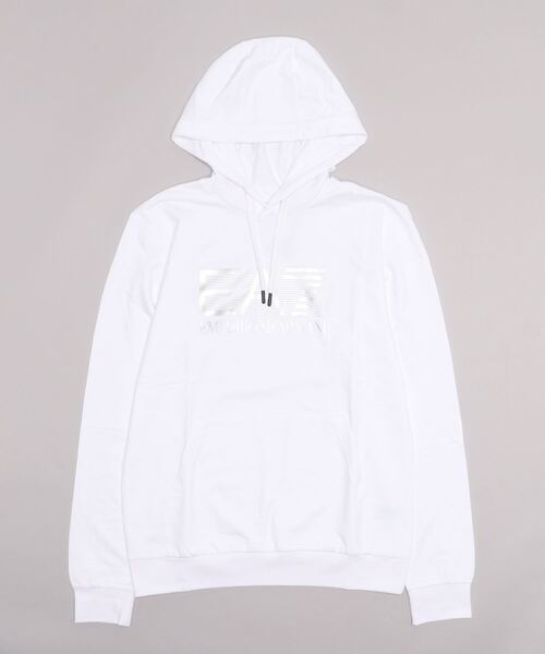 EA7 「EMPORIO ARMANI EA7」 プルオーバーパーカー LARGE ホワイト系