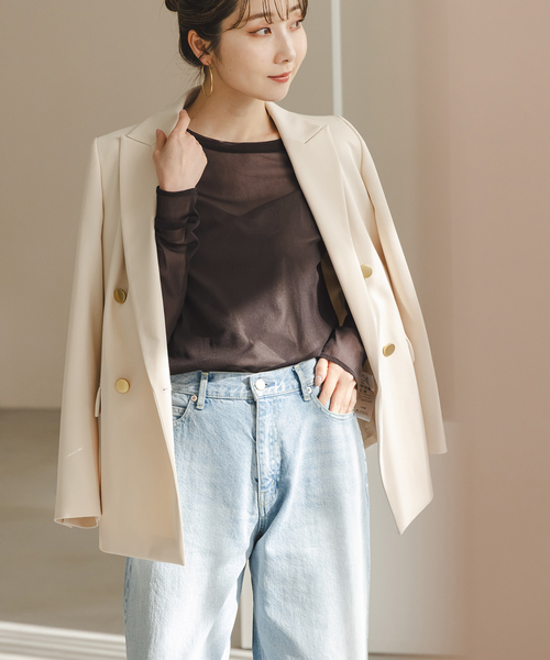 NOBLE（ノーブル） tシャツ 「追加」スキンチュールロングTシャツ
