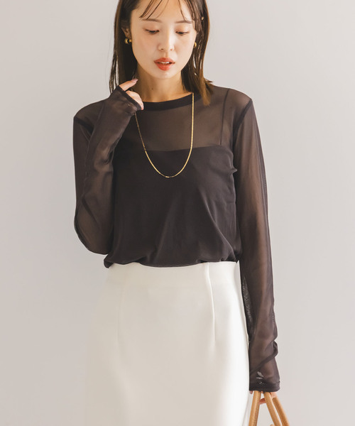 NOBLE（ノーブル） tシャツ 「追加」スキンチュールロングTシャツ