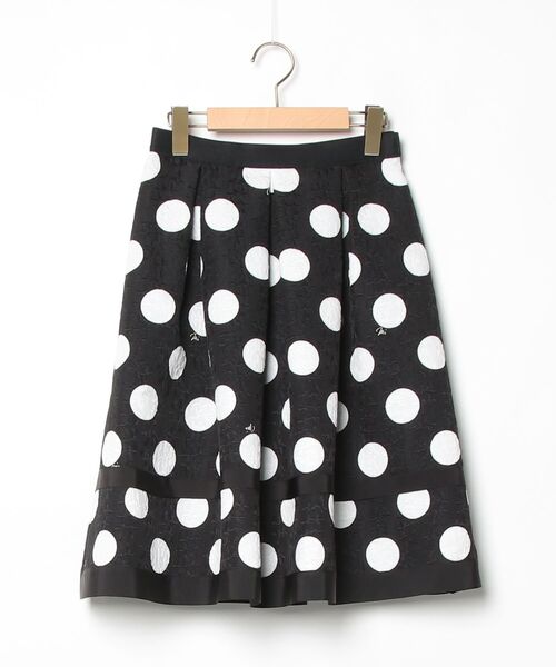 M'S GRACY（エムズグレイシー） ドット柄フレアスカート 36 ブラック