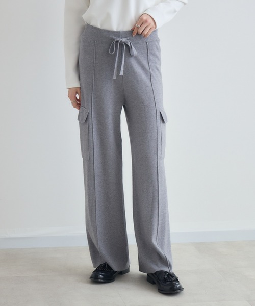 グレー ストレッチパンツ サイドポケット付き Paradise Picnic（パラダイスピクニック） パンツ サイドポケット