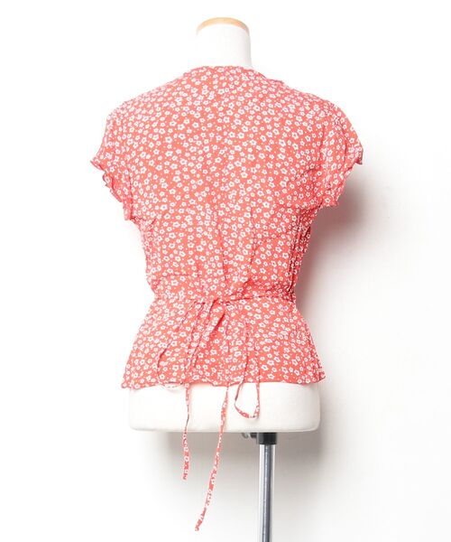 Rouje 花柄半袖ブラウス 38 レッド レディース : ZOZOTOWN Yahoo!店 