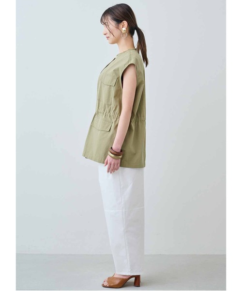「MEDE19F」 ベスト 1 カーキ レディース_画像4