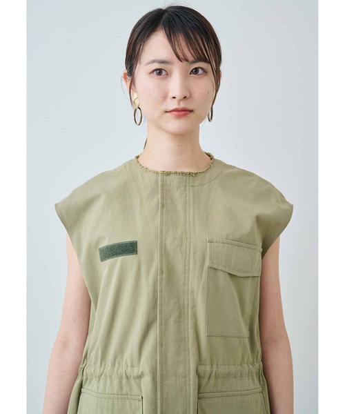 「MEDE19F」 ベスト 1 カーキ レディース_画像6