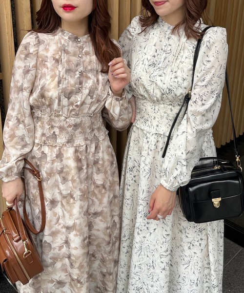 「OLIVE des OLIVE」 長袖ワンピース FREE ベージュ レディース_画像5