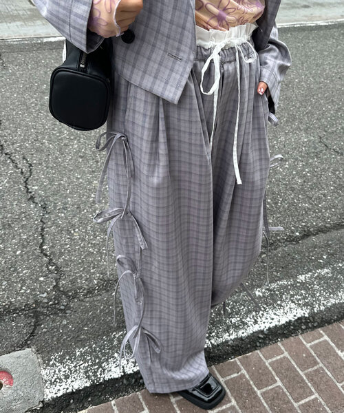 「HELLO.SANFRANCISCO」 イージーパンツ MEDIUM ベージュ レディース_画像4