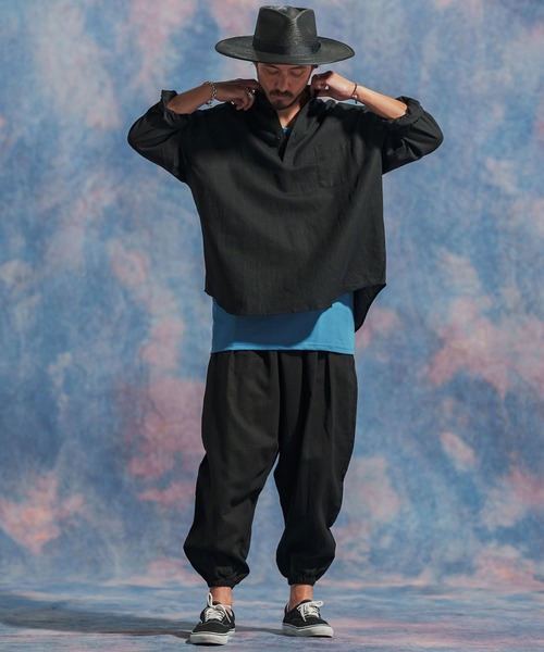 「Jih Nunc」 長袖シャツ M ブラック メンズ_画像5