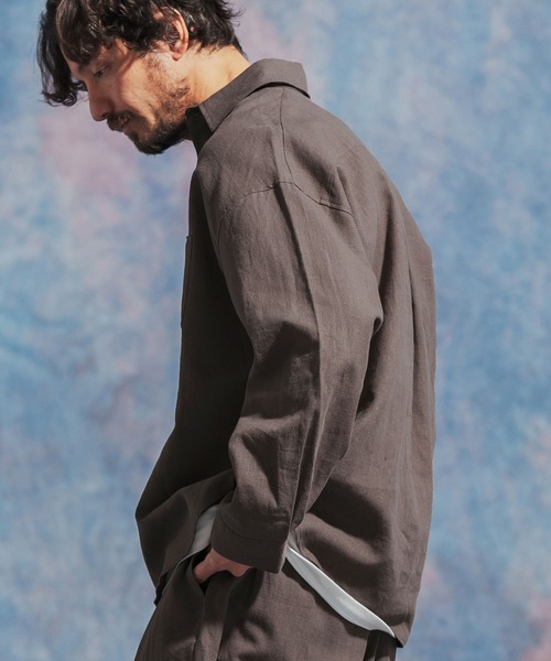 「Jih Nunc」 長袖シャツ M ブラック メンズ_画像8