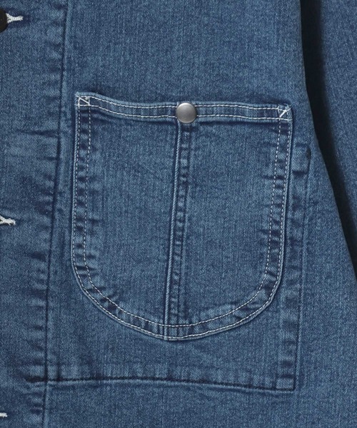 「HANES」 デニムジャケット L サックスブルー メンズ_画像9