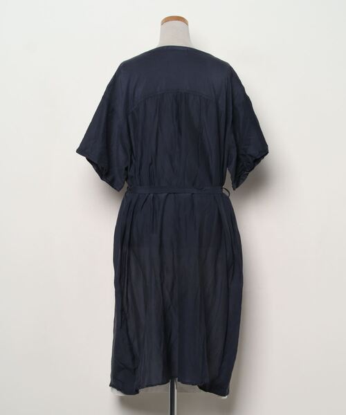 「blanc basque」 半袖ワンピース 38 ブルー レディース_画像2