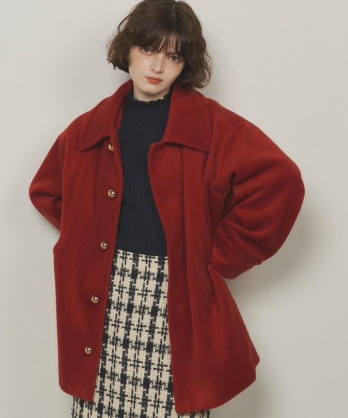 「Unitage」 ステンカラーコート FREE ネイビー レディース_画像4