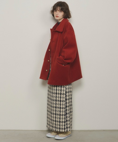 「Unitage」 ステンカラーコート FREE ネイビー レディース_画像5