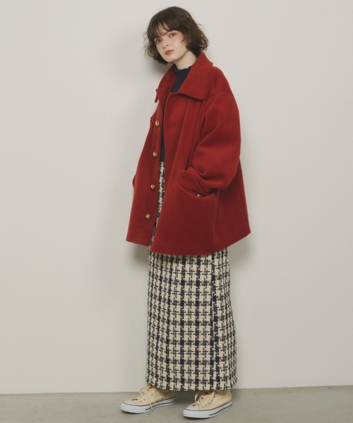 「Unitage」 ステンカラーコート FREE ネイビー レディース_画像9