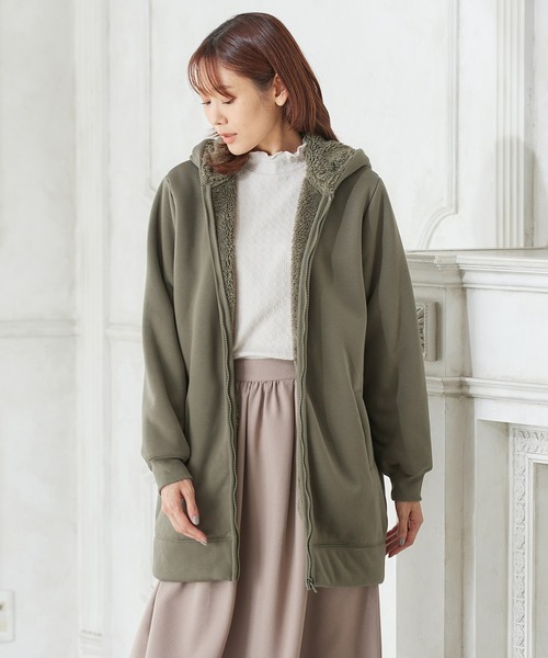 「Honeys」 「CINEMA CLUB」ジップアップパーカー S 杢グレー レディース_画像8