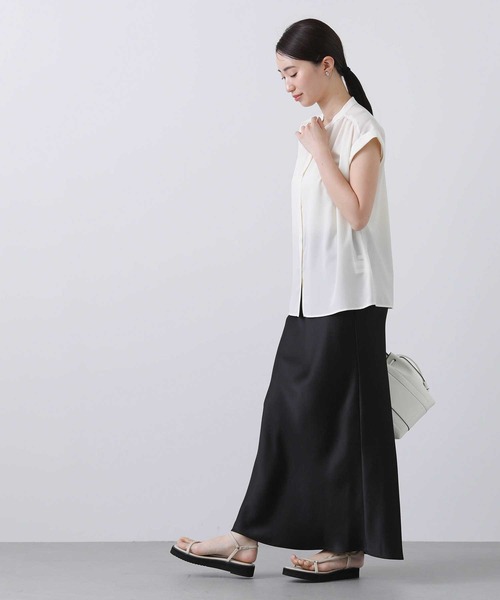 「Gready Brilliant」 「favori」ノースリーブブラウス 38 ブラウン レディース_画像3