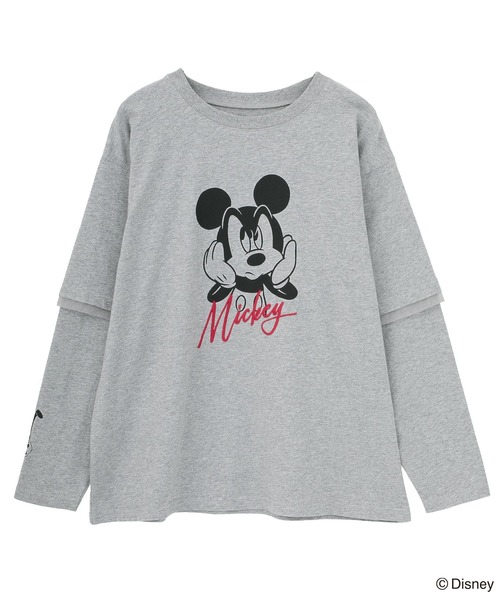 Disney（ディズニー） tシャツ ミッキー＆フレンズ/レイヤードプリント