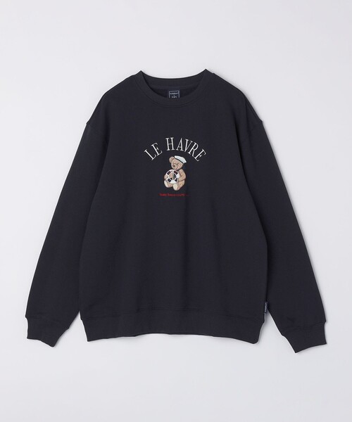 「SHIPS Colors」 スウェットカットソー「teddybearコラボ」 LARGE ダークブルー メンズ_画像7