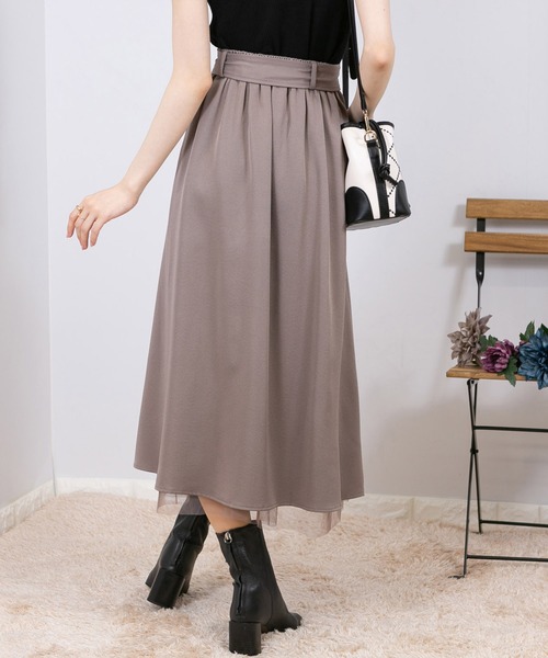 「pumpkin port」 フレアスカート MEDIUM グレー レディース_画像6