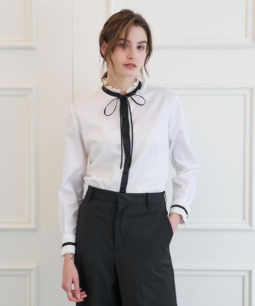 natsu様　22/SS セオリー ボウタイブラウス とろみ　ウォッシャブル DRESSTERIOR（ドレステリア） ブラウス シャツ 「otonaMUSE5月号掲載