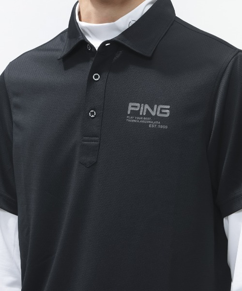 PING（ピン） ポロシャツ 半袖 レイヤードツインセット メンズ
