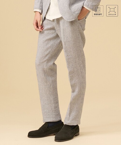 （J.プレス） パンツ 「セットアップ対応」ストレッチリネン
