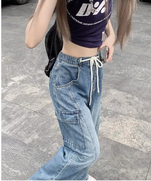 「gossip！ロサンゼルス」 デニムパンツ FREE ブルー レディース_画像2