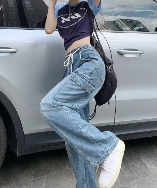 「gossip！ロサンゼルス」 デニムパンツ FREE ブルー レディース_画像5