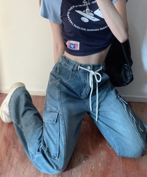 「gossip！ロサンゼルス」 デニムパンツ FREE ブルー レディース_画像8