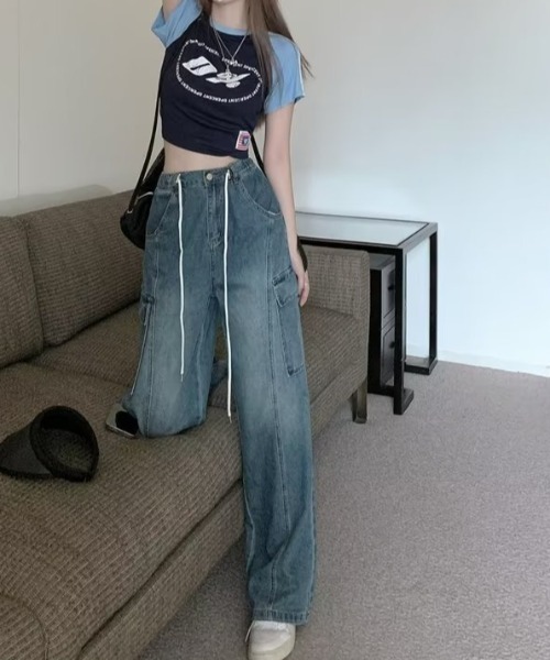 「gossip！ロサンゼルス」 デニムパンツ FREE ブルー レディース_画像9