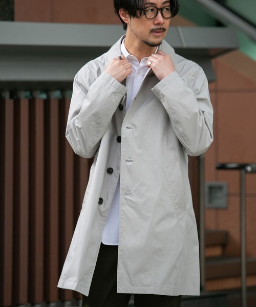 「URBAN RESEARCH ROSSO MEN」 ステンカラーコート MEDIUM グリーン系その他 メンズ_画像4