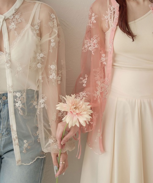 「Ambre Neige」 長袖ブラウス FREE アイボリー レディース_画像6