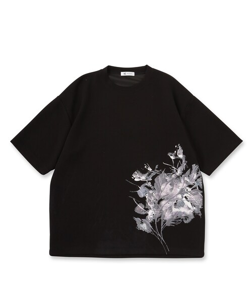 tk.TAKEO KIKUCHI（ティーケータケオキクチ） tシャツ リーフエンブロ