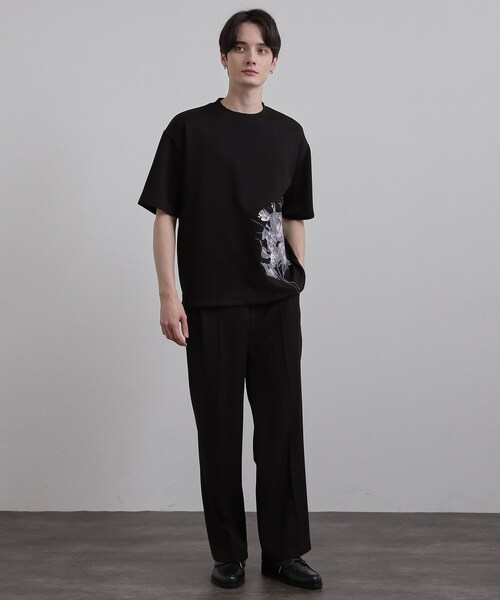 tk.TAKEO KIKUCHI（ティーケータケオキクチ） tシャツ リーフエンブロ