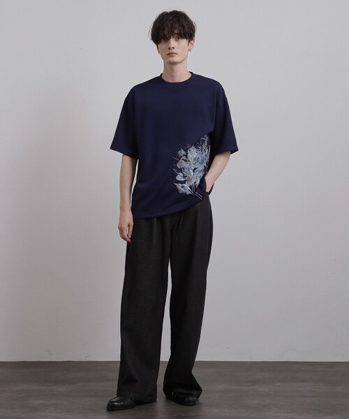 tk.TAKEO KIKUCHI（ティーケータケオキクチ） tシャツ リーフエンブロ