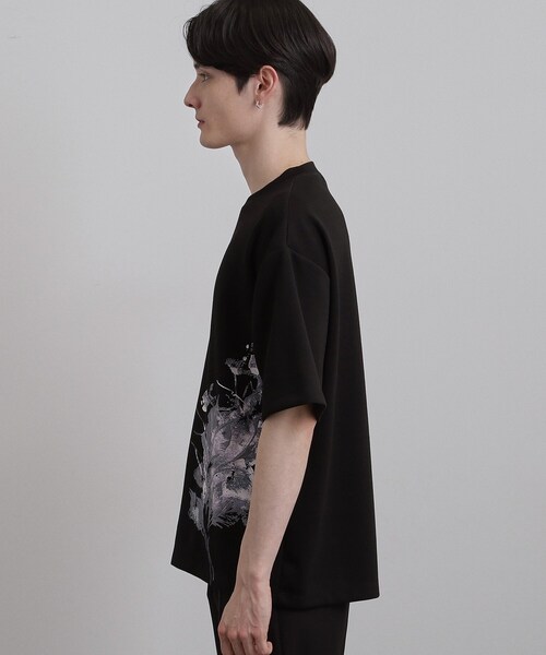 tk.TAKEO KIKUCHI（ティーケータケオキクチ） tシャツ リーフエンブロ