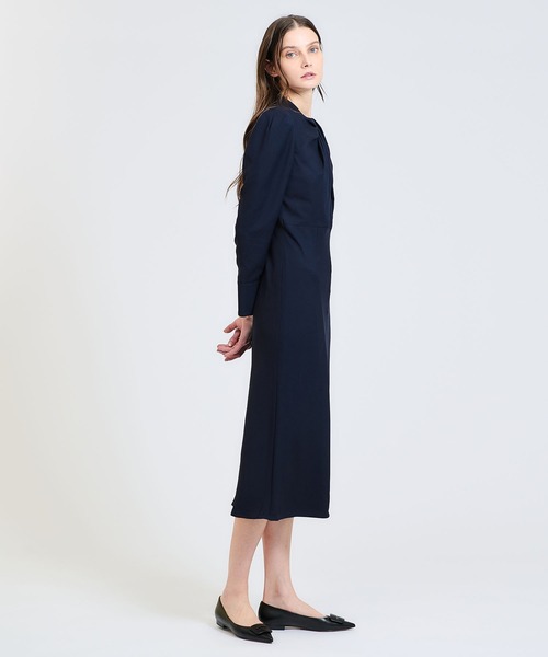 「ESTNATION」 長袖ワンピース 36 ネイビー レディース_画像10